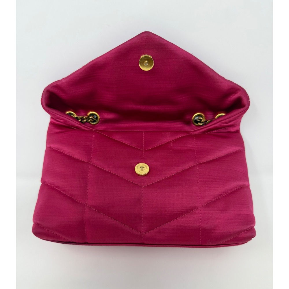 Saint Laurent YSL Toy Puffer Quilted Shoulder Bag Pink - Picture 4 of 11